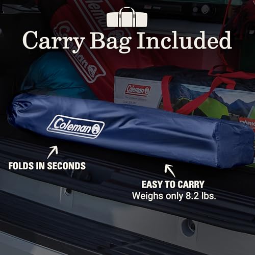 Coleman Portable Camping Chair with 4-Can Cooler, Cushioned Seat & Back with Side Pockets & Cup Holder, Carry Bag Include...