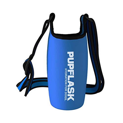 Tuff Pupper PupFlask Insulated Neoprene Dog Water Bottle Holder Sling with Wide Adjustable Shoulder Strap, Great for Trave...