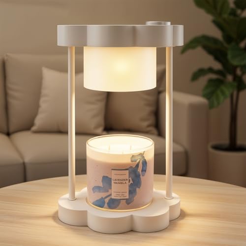Xuoity Cloud Candle Warmer Lamp with Dimmer, 0-6 HoursTimer, Glass Shade with Light Transmission, Stylish Home Decor, Hous...