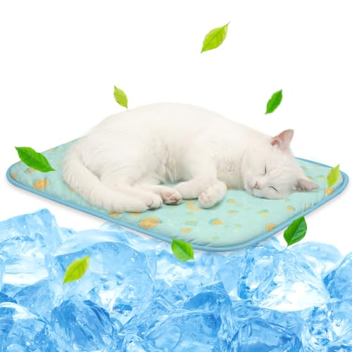 NWK Pet Cooling Mat -Q-Max>0.345 Ice Silk Cooling Mat for Dogs & Cats Portable & Washable Pet Cooling Blanket, Car Seats, ...