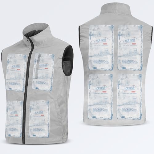 Foiueyga Cooling Vest for Women & Men Ice Vest for Hot Weather Outdoor Work, Waterproof Cooling Ice Vest with 24 Ice Packs