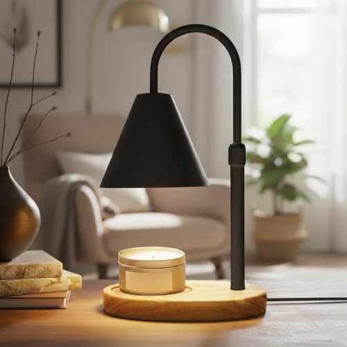 Candle Warmer Lamp with Timer & Dimmable Light – Adjustable Height Candle Melter for Jar Candles – Cozy Home Décor, Christ...