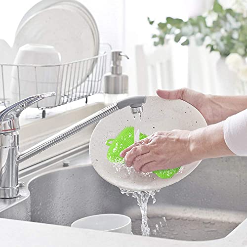 3PCS OstWony Silicone Dish Sponges, Super Food-Grade Silicone Sponges, Multi-Purpose and Efficient Sponge Kitchen Gadgets,...