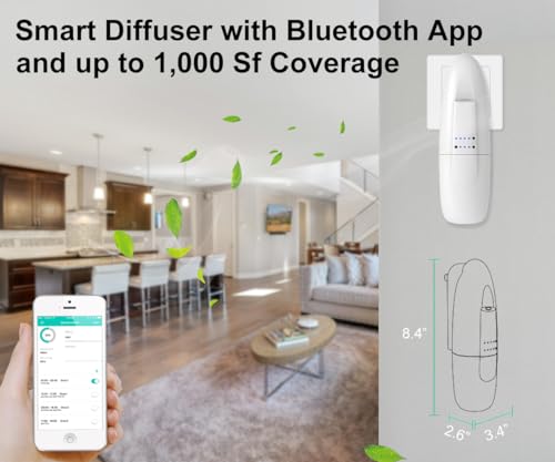 Smart Waterless Aromatherapy Essential Oil Diffuser, Professional Portable Scent Air Machine, Waterless Plug-in Aroma Diff...