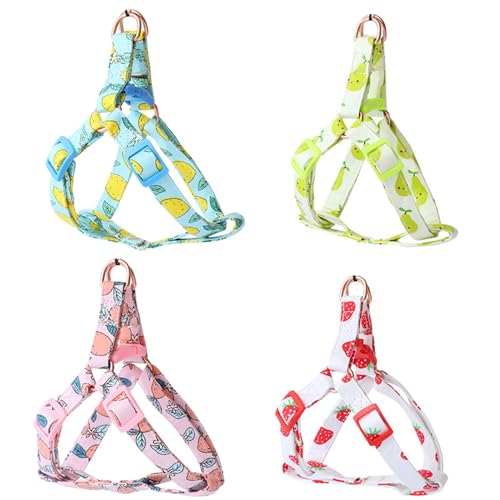 Harikaji Pet Harness with Leash, Fruit Style Dog Harness Pull On Adjustable Lightweight Cat Harness Leash Set for Cat Pupp...