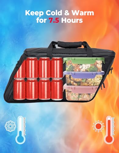 KEMIMOTO Upgraded Saddlebag Cooler Leakproof, Keeps Hot & Cold for 7.5 Hours Insulated Cooler Bag, 1680D Oxford & EVA for ...