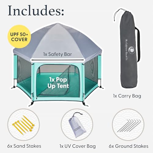 POP 'N GO PLAYPEN - Indoor & Outdoor Baby Playpen for Babies and Toddlers - Baby Beach Tent, Foldable, Portable W/Canopy, ...