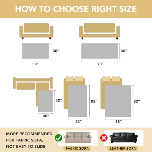 H.VERSAILTEX Non Slip Pet Couch Cover Chenille Dog Bed Protector Thick Soft Sofa Slipcover Pet Friendly Washable Couch Cus...