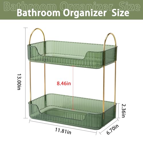 shuang qing Bathroom Counter Organizer Countertop Storage, Cosmetics Skincare Shelf, Makeup Organizer Perfume for Dresser ...