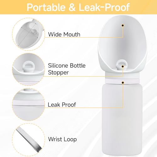 Dog Water Bottle, Leakproof Portable Water Bowl for Dog, Lightweight Water Bottle for Dogs, Food Grade Silicone, Collapsib...