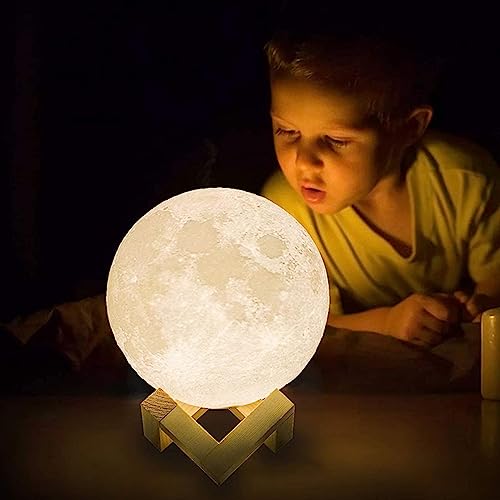 CPLA Moon Lamp Upgrade 128 Colors, Gifts for Kids Girls Boys Teens, Remote & Touch Control, Diameter 6 INCH