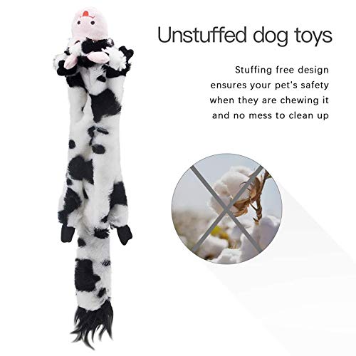 SHARLOVY Dog Squeaky Toys 5 Pack, Pet Crinkle Toy No Stuffing Animals Plush, Dog Chew for Large and Medium, Small Puppy Te...
