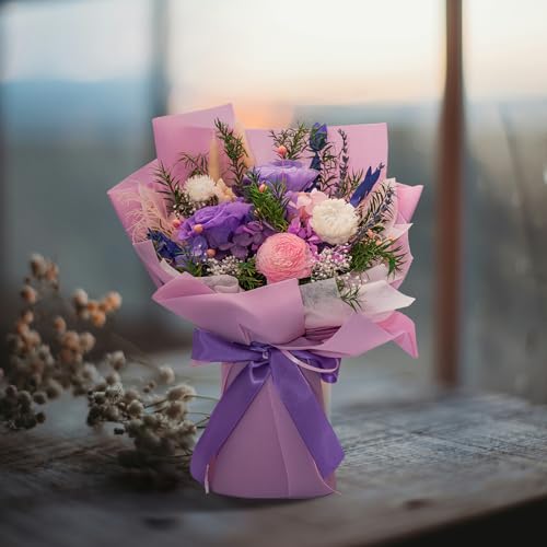 HUACHIPLUS Forever Flower Gifts for Her: Romantic Mothers Day Flowers for Mom Wife Girlfriend Grandma-Preserved Rose Bouqu...