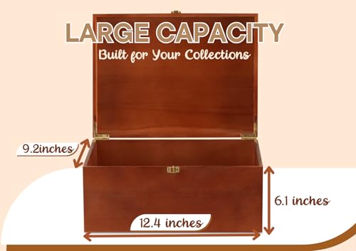 InnoBeta Personalized Keepsake Box, Wooden Storage Boxes, Large Keepsake Boxes with Lid for Memory Treasure, Initial K