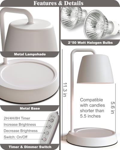 YIGEYIGE White Candle Warmer Lamp