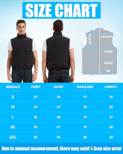 Lvkakmox Cooling Vest Jacket with 2 Fans - Men and Women 21V Air Conditioner Vests, With 20000mAh Battery