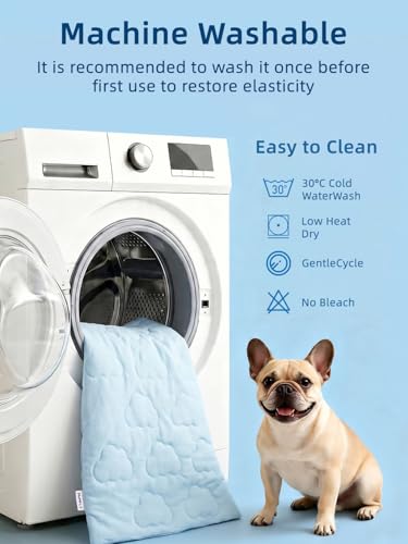 Huafly Dog Cooling Mat,Dual-Sided Cooling Mat for Dogs–Cooling Fabric for Summer,Velvet for All Seasons–Portable for Crat...