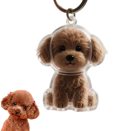Dog Hair Collector Keychain Charm Memorial Storage Box, Dog Shape Pet Hair Memorial Bottle, DIY Pet Furs Collection Capsul...