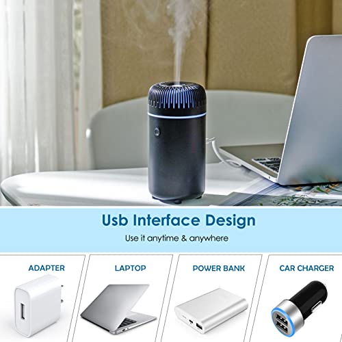 Car Diffuser Humidifier USB Aromatherapy Essential Oil Air Freshener USB Cool Mist Mini Portable Diffuser for Car Home Off...