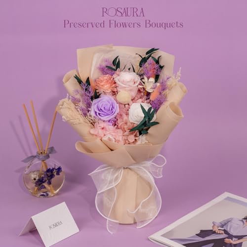 Rosaura Preserved Flowers Bouquets, flowers for Delivery Prime, Forever Roses Bouquets Valentine's Day, Mother's Day, Chri...
