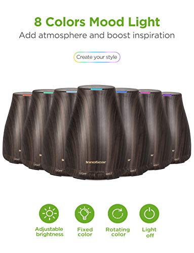 InnoGear Essential Oil Diffuser with Oils, 100ml Aromatherapy Diffuser with 6 Essential Oils Set, Aroma Cool Mist Humidifi...
