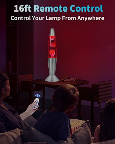 17 Colors Changing Liquid Motion Lamp with Remote: 13.5" LED Night Light for Kids Adults - Relaxing Table lamp for Bedroom...