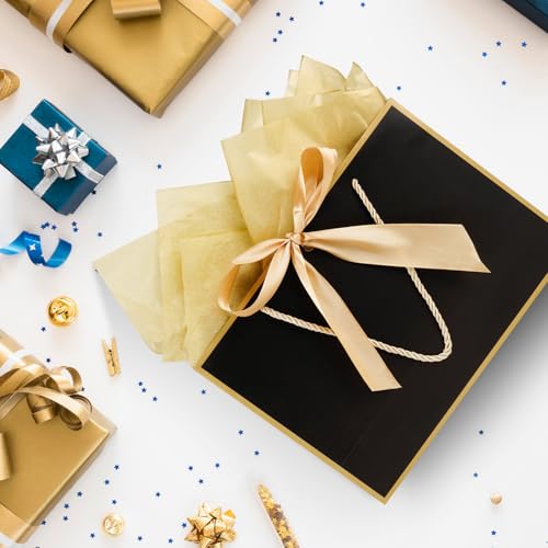 Gfractolux Large Gift Bags for Present, 1 Pcs Gift Bags for Women Men with Tissue Paper and Cards, Gift Bags for Birthday...