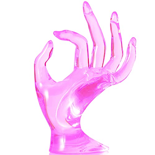 HOMEGOAL Ring Holder, Pink Room Decor, Hand Jewelry Display Holder, Danish Pastel Room Decor, Preppy Decor, Mannequin Han...