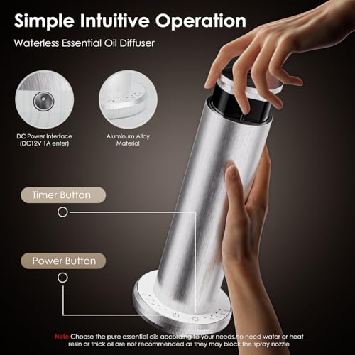 Waterless Essential Oil Diffuser,Aromatherapy Diffusers,Scent Diffusers for Home,Large Room, Hotel Scent Diffuser, 1000sq....