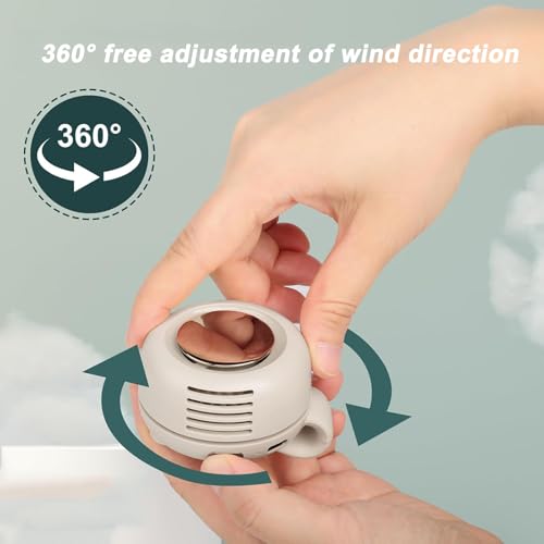 Nixegym Portable Silent Mini Bladeless Fan Clip On, 3 Speeds & Queit, Hands Free Shirt and Waist Clips Whirlwind Fans, For...