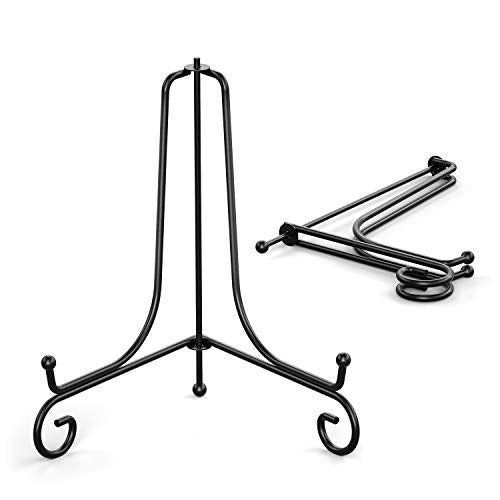 TR-LIFE 4 Pack Plate Stands for Display - 8 Inch Plate Holder Display Stand + Metal Easel Stand for Picture Frame, Decorat...