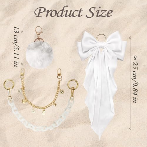 Kaitiaki 4PCS Tote Bag Decor Kit, Decorative Bow & Pom Pom Accessories, Compatible with YETI Camino 20/35/50 Carryall, Bog...