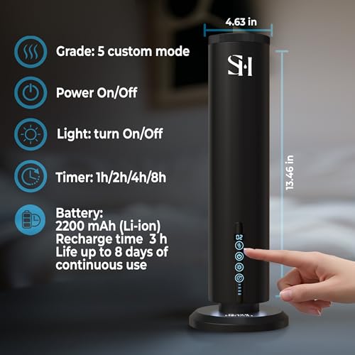 Hotel Waterless Scent Diffuser, Tower Design Upgrade 2026 | Rechargeable Battery Cold Air Oil Diffuser for Large Homes, Of...