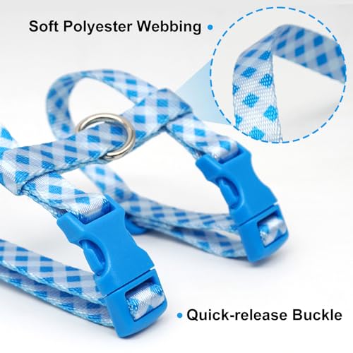 azuza Cat Harness and Leash Set for Safe Walking and Travel, Escape Proof Cat Harness, Lightweight Soft and Comfortable, A...