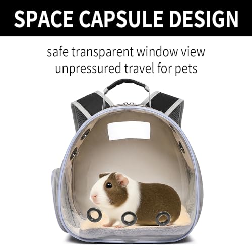 Bunny Carrier, Guinea Pig Carrier,Small Animal Carrier Backpack for Rabbit,Bearded Dragon, Lizard,Hamster,Kitten. Breathab...