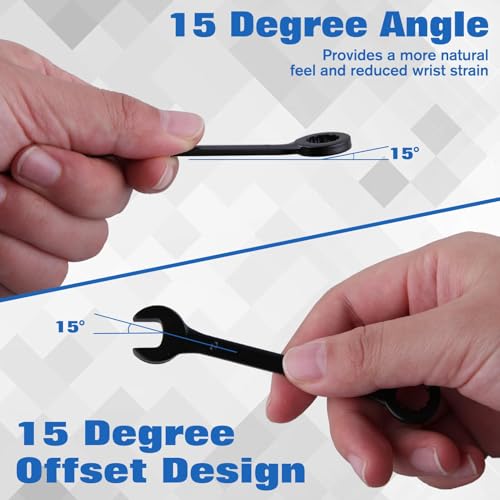 GOLD DEER 10PCS Mini Wrench Set Standard Metric 4mm-11mm Ignition Wrenches Open End and Box End Combination Wrench Set wit...
