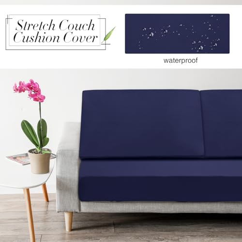 Newwiee 8 Pcs Stretch Patio Outdoor Cushion Covers Replacement for 4 Backrests and 4 Patio Cushions Covers, Waterproof Cou...