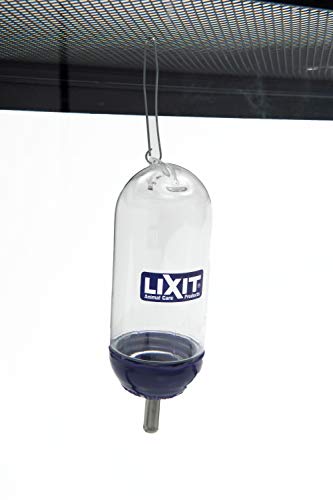 Lixit® Bell Style Aquarium Cage Climbing Resistant Water Bottles for Rats, Hamsters Gerbils, Mice and Other Small Animals...