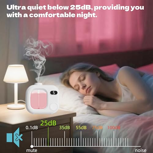 Waterless Essential Oil Aromatherapy Diffuser Mini Led Smart Aroma 360 Small Difusor Cordless for Home Large Rooms Scent B...