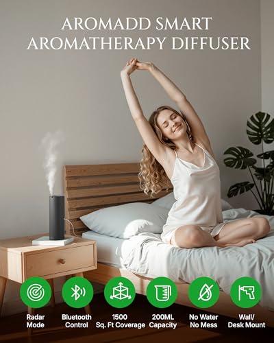 Aromadd Scent Diffuser Starter Kit – Waterless Essential Oil Diffuser for Home, 1500 Sq.Ft Coverage Scent Air Machine, Sma...