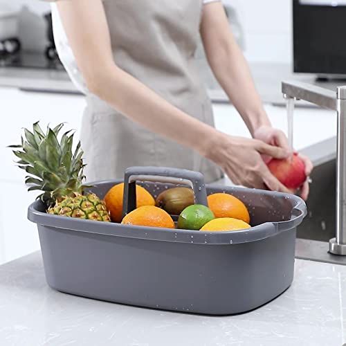 JiatuA Large Cleaning Supplies Caddy Portable Shower Basket Supply Organizer with Handle Plastic Bucket Tool Storage for B...