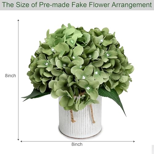 DIYDOFUN Flower Table Centerpieces - Set of 6 Floral Arrangement Artificial Wedding Hydrangeas Floral Arrangement with Rus...
