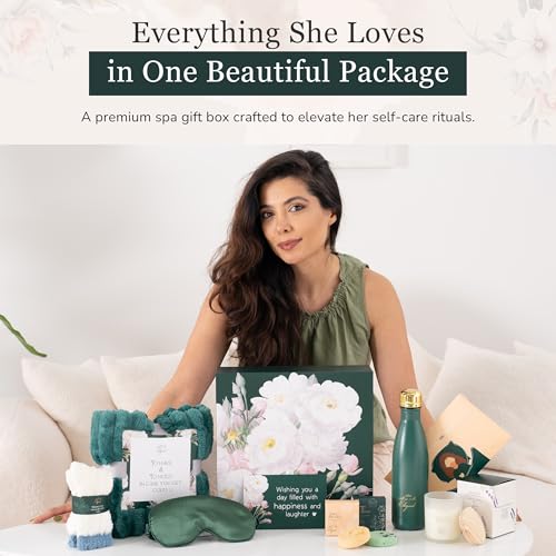 MAKE ME ELEGANT Spa Gift Baskets for Women, Luxury Self Care Package Happy Birthday, Mothers Day Gifts Box, Unique Designs...