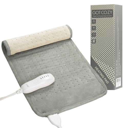GOTCOZY Heating Pad for Back Pain Relief & Cramps,Electric Heating Pads for Neck and Shoulders with 2H-Auto Shut Off and 5...