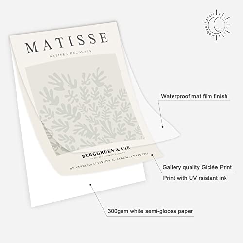 Habseligkeit Sage Green Master Wall Art Prints, Abstract Matisse Wall Art Exhibition Posters, Vintage Art Boho Art Prints,...