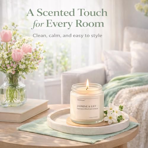 Scented Candles Gift Set, 8 Pack Soy Wax Candles for Home, Floral Fresh Aromatherapy Scents for Women, Birthday, Mother's Day