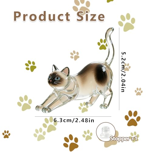 hhdatc Pet Hair Keychain Cat Fur Keepsake Holder Cat Keychain Memorial Pendant Keyring Gift Pet Hair locket for Pet Lovers...