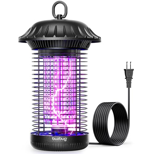 Buzbug LED Bug Zapper Indoor Outdoor, Up to 50000 Hrs Lifespan Lamp, Energy Saving & Dual Band Attraction, 5.6 ft Power Co...