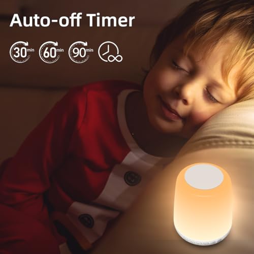 iMosleep Night Light LED Touch Night Dimmable with 20 Levels of Brightness 4 Timer Rechargeable Battery for Bedroom Baby N...