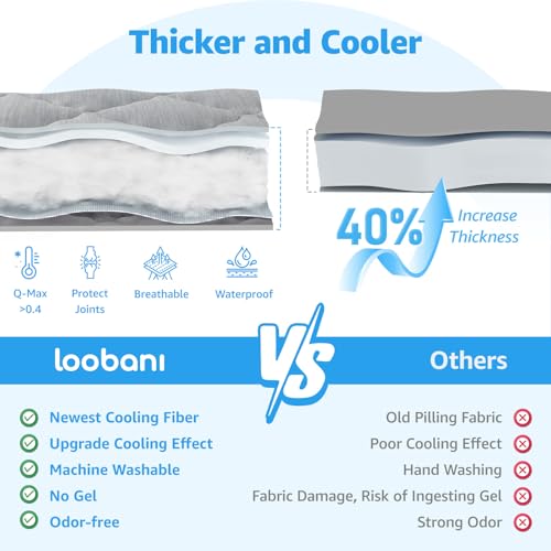 LOOBANI Dog Cooling Mat 48"x28"- Dog Cooling Pad Durable, Cool Blanket Machine Washable, Large Pet Cool Mat for Outdoor, I...